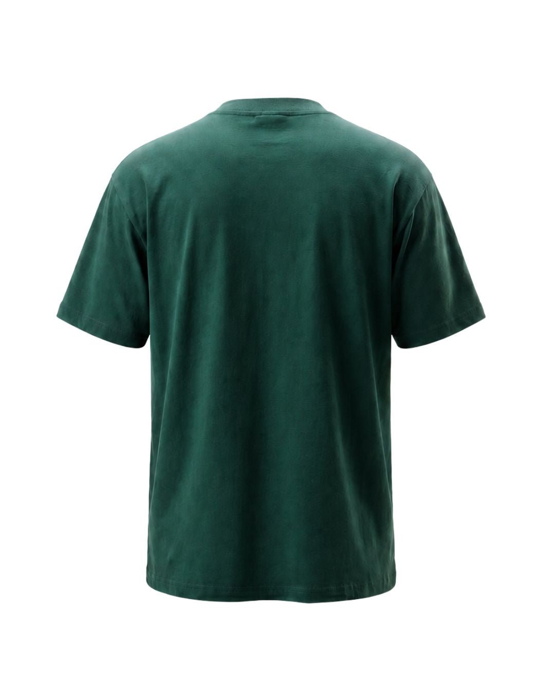 Product shot of Green Core Street Wear shirt from the back angle.
