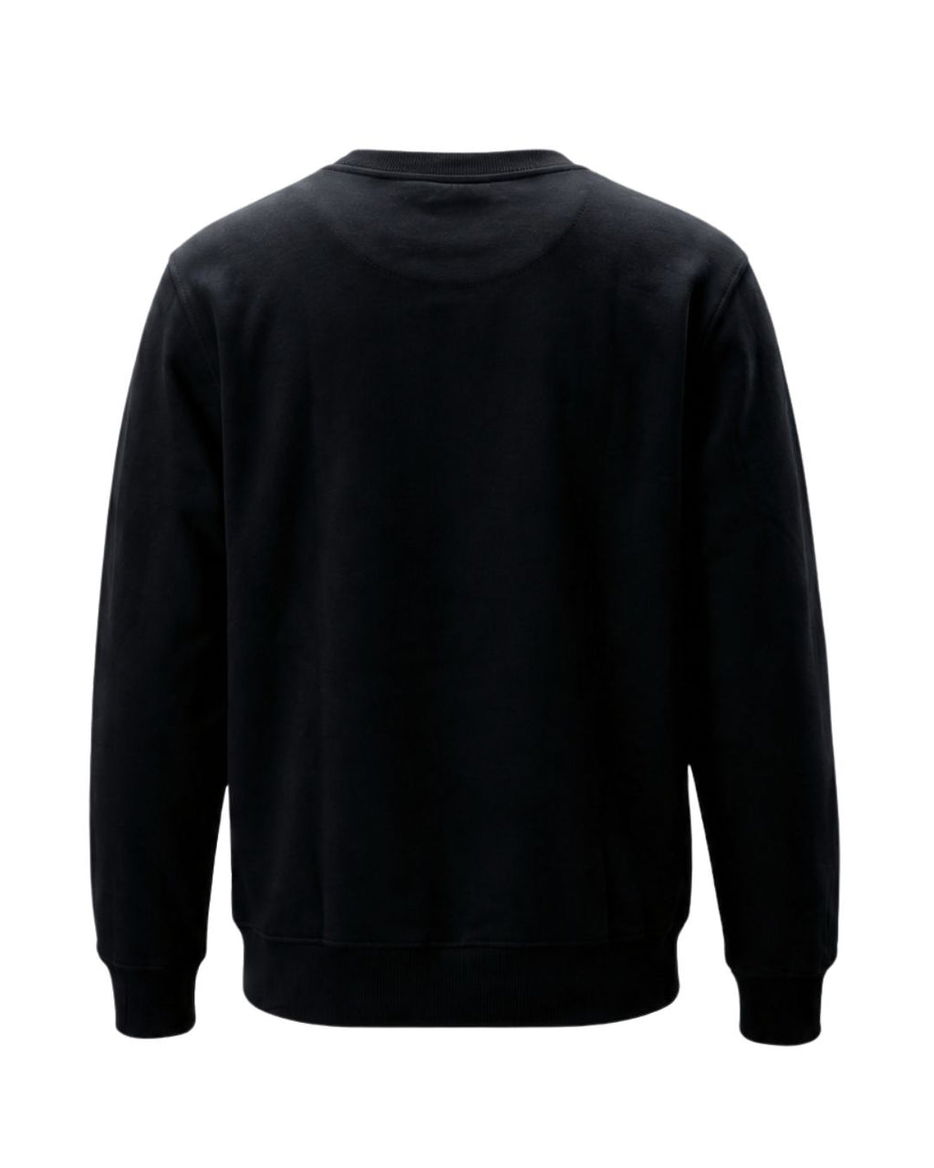 Product shot of Black Core Crewneck Sweatshirt from back angle.