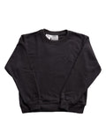 Black SMALL AND RARE crewneck sweatshirt in soft cotton fabric, relaxed fit, solid black color, crew neckline, long sleeves