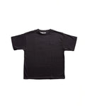 Black core streetwear tee by SMALL AND RARE, slim fit unisex black cotton jersey shirt with crew neckline and short sleeves