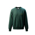 Oversized green crewneck sweatshirt front view