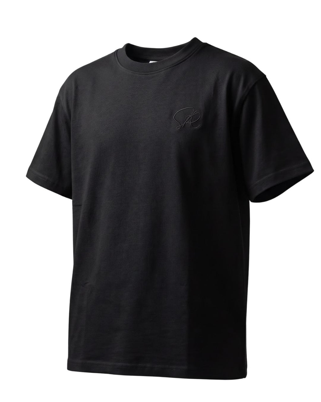 Product shot of Black Core Street Wear shirt from a side angle showing the entire shirt.